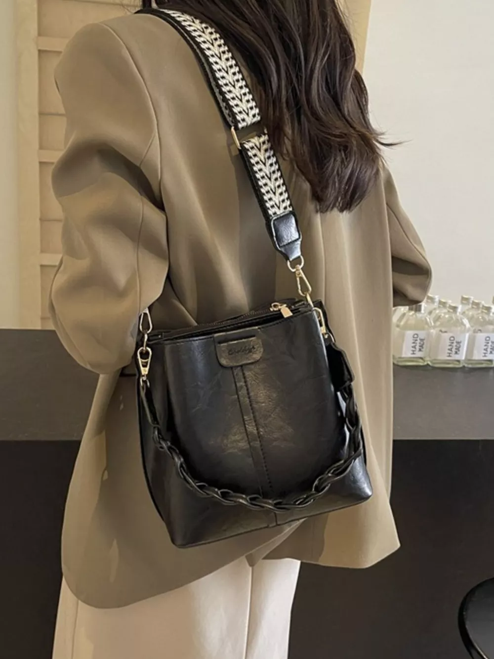 Braided Handle Crossbody Bag, image 3