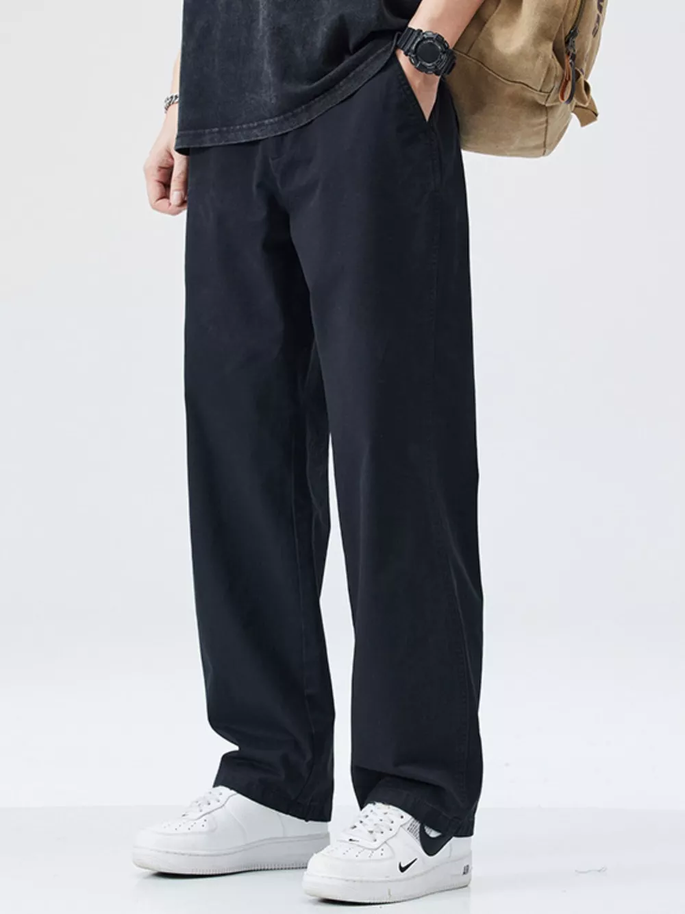 Men's Full Size Casual Loose Fit Straight Leg Pants Plus Size, image 7
