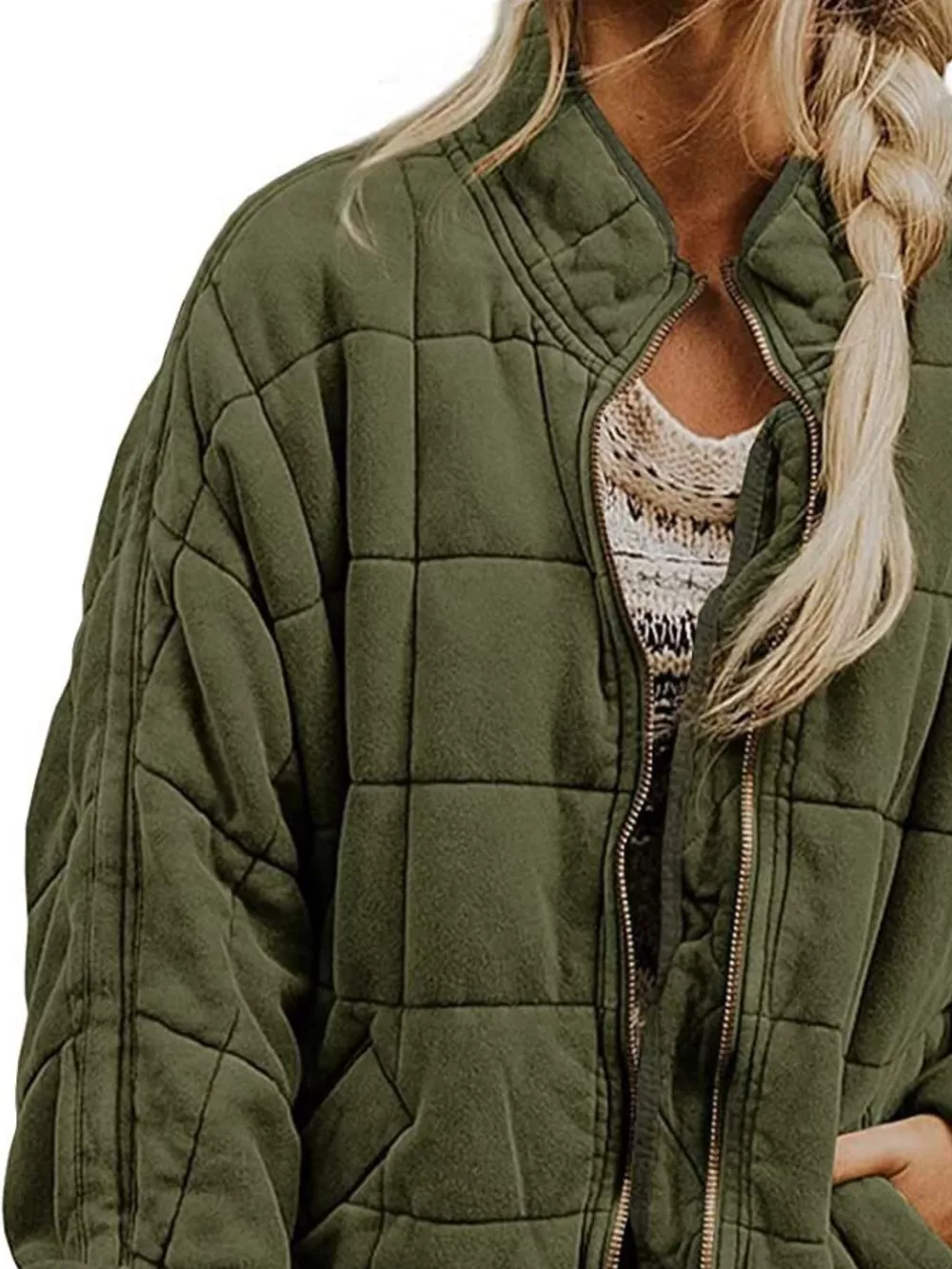 Quilted Zip Up Outerwear, image 2