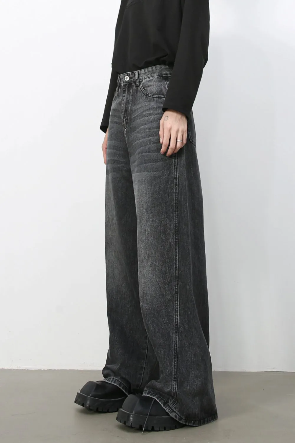 Men's Wide Leg Jeans, image 4