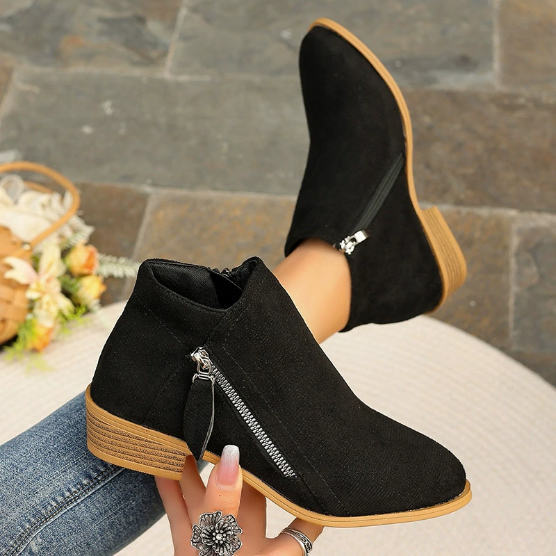 Point Toe Block Heels Boots, image 4