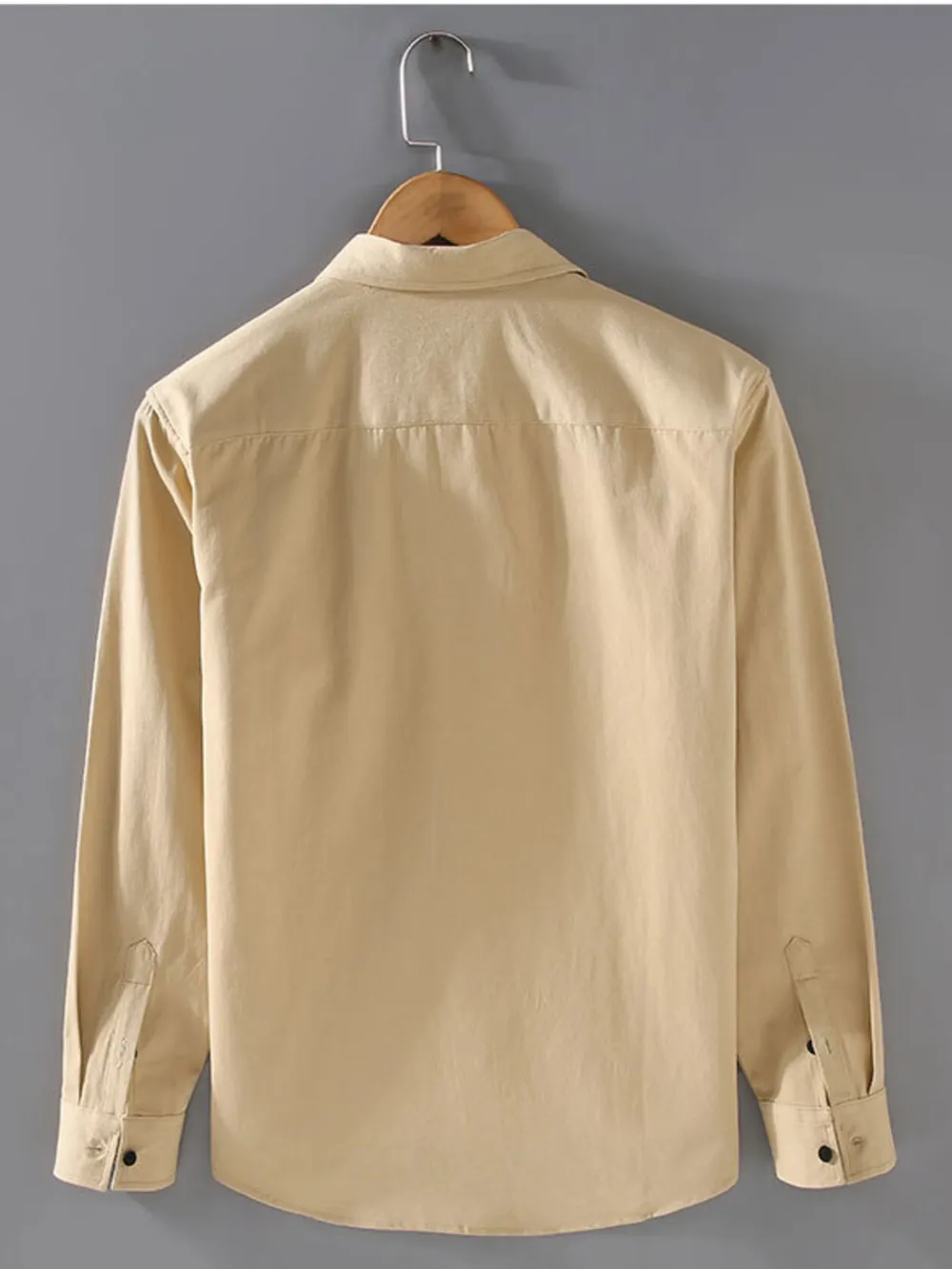 Men's Plus Size Button Up Long Sleeve Shirt, image 3