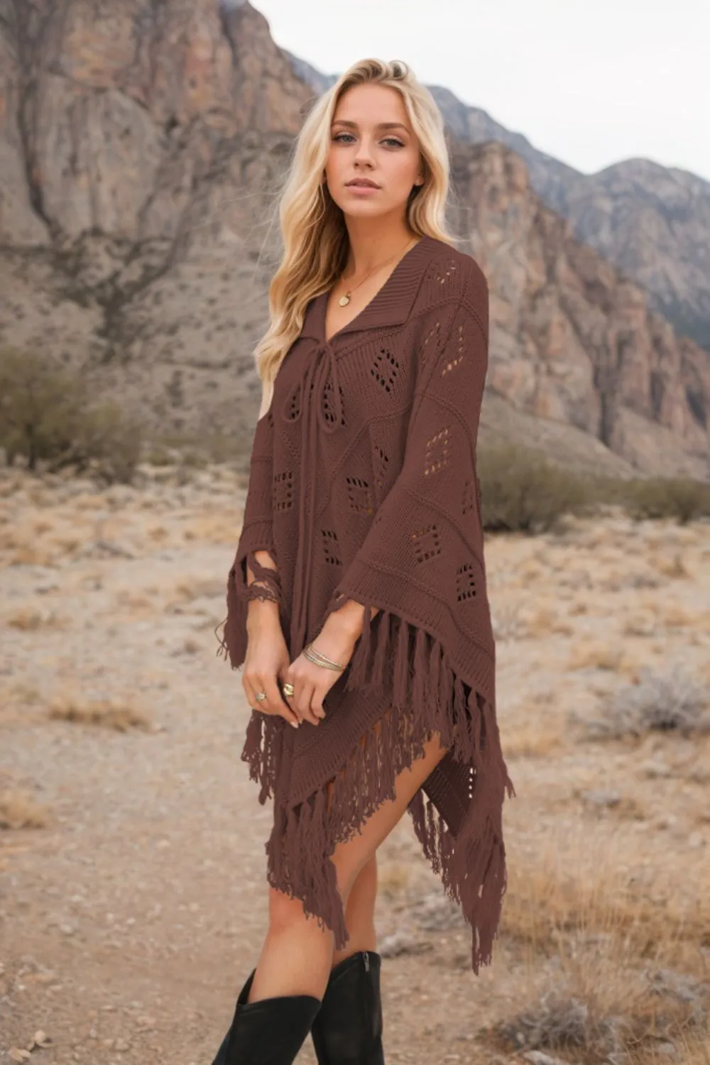 Tassel Hem Knit Cover Up, image 19