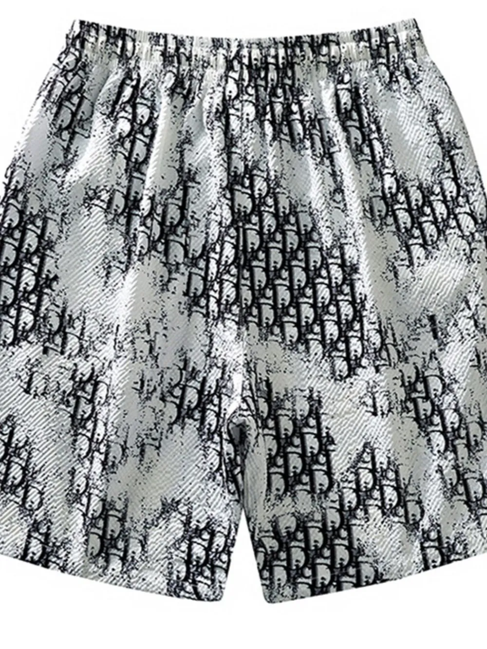 Men's Plus Size Abstract Print Drawstring Shorts, image 2