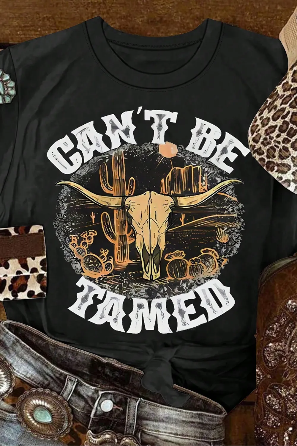 Graphic Round Neck Short Sleeve T-Shirt, image 8
