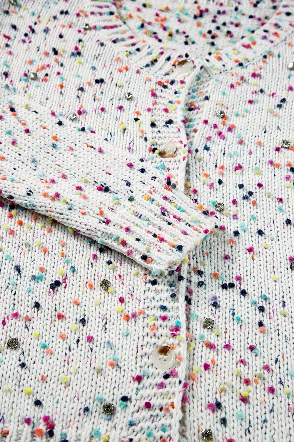 Confetti Button Up Long Sleeve Cardigan, image 8