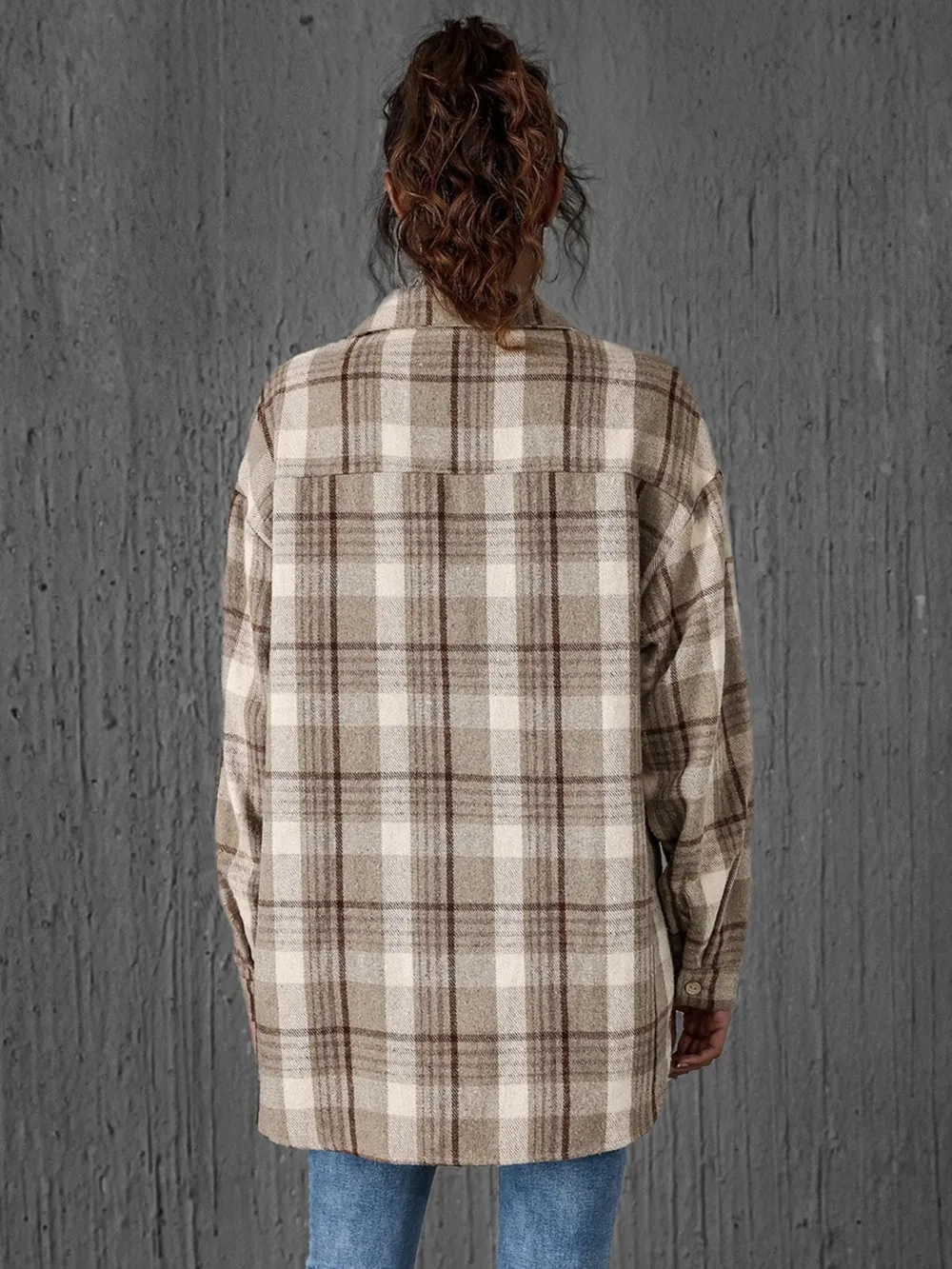 Plaid Button-Up Long Sleeve Shirt, image 8