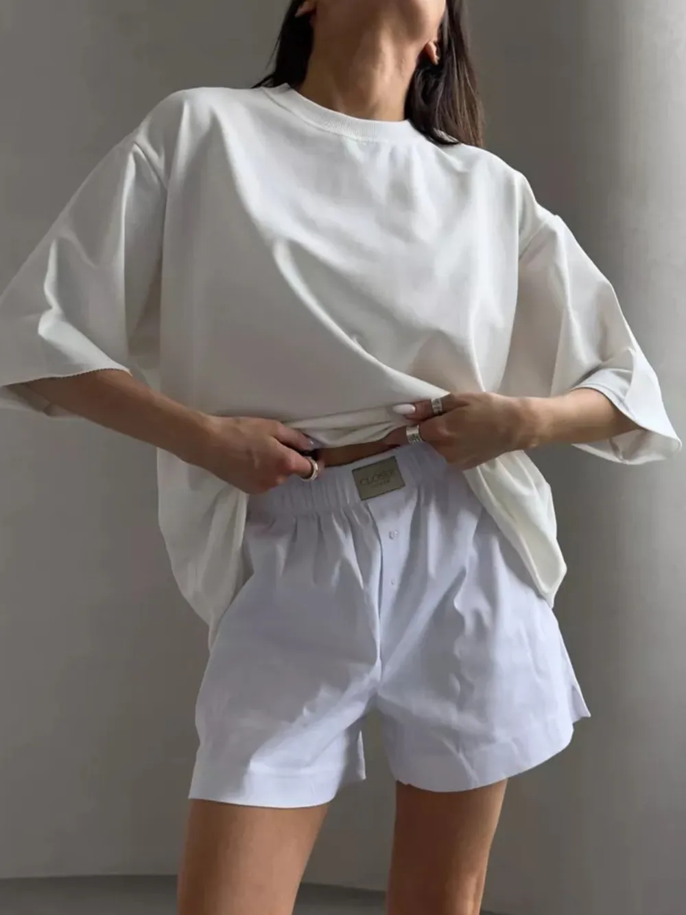 Round Neck Half Sleeve Oversized T-Shirt, image 11