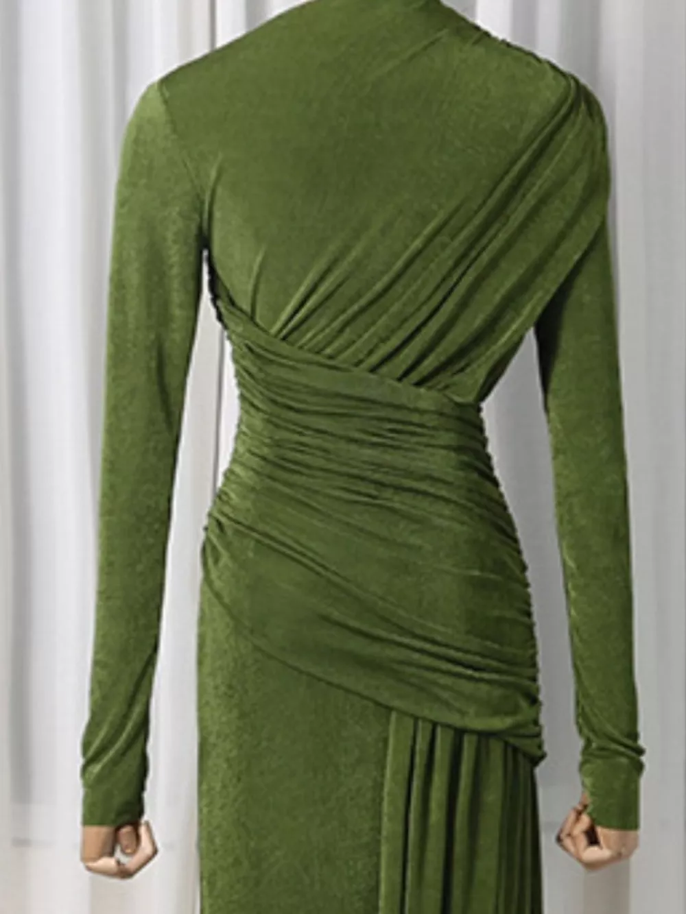 Ruched Long Sleeve Maxi Dress, image 14