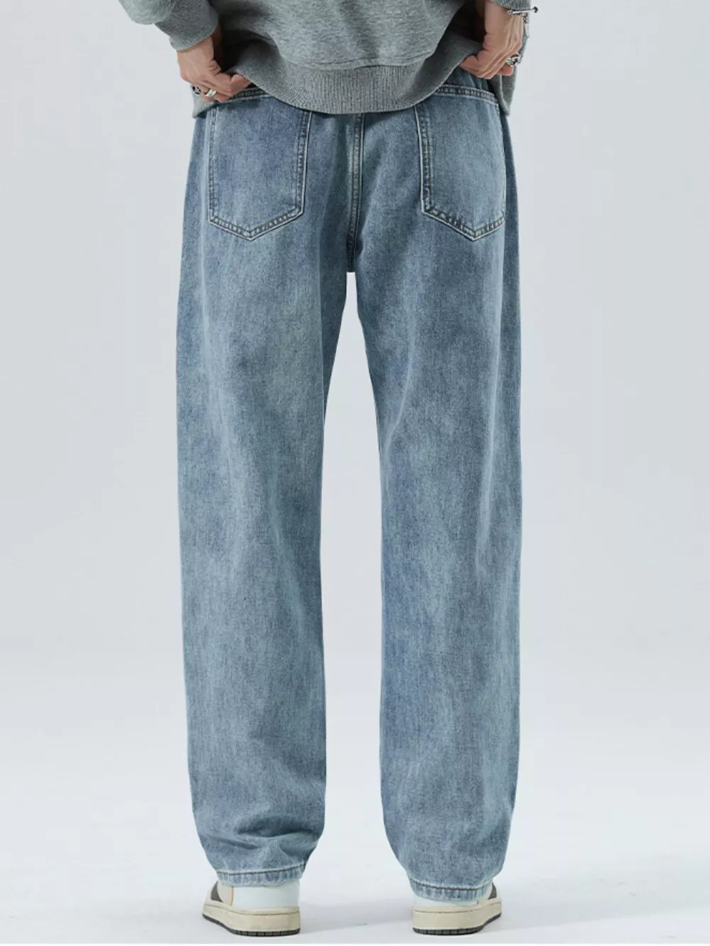 Men's Full Size Loose Fit Straight Leg Jeans Plus Size, image 6