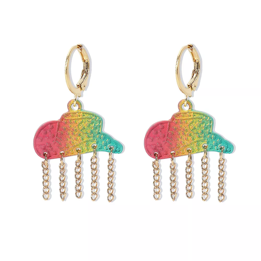 Rainbow Cloud Dangle Earrings, image 4