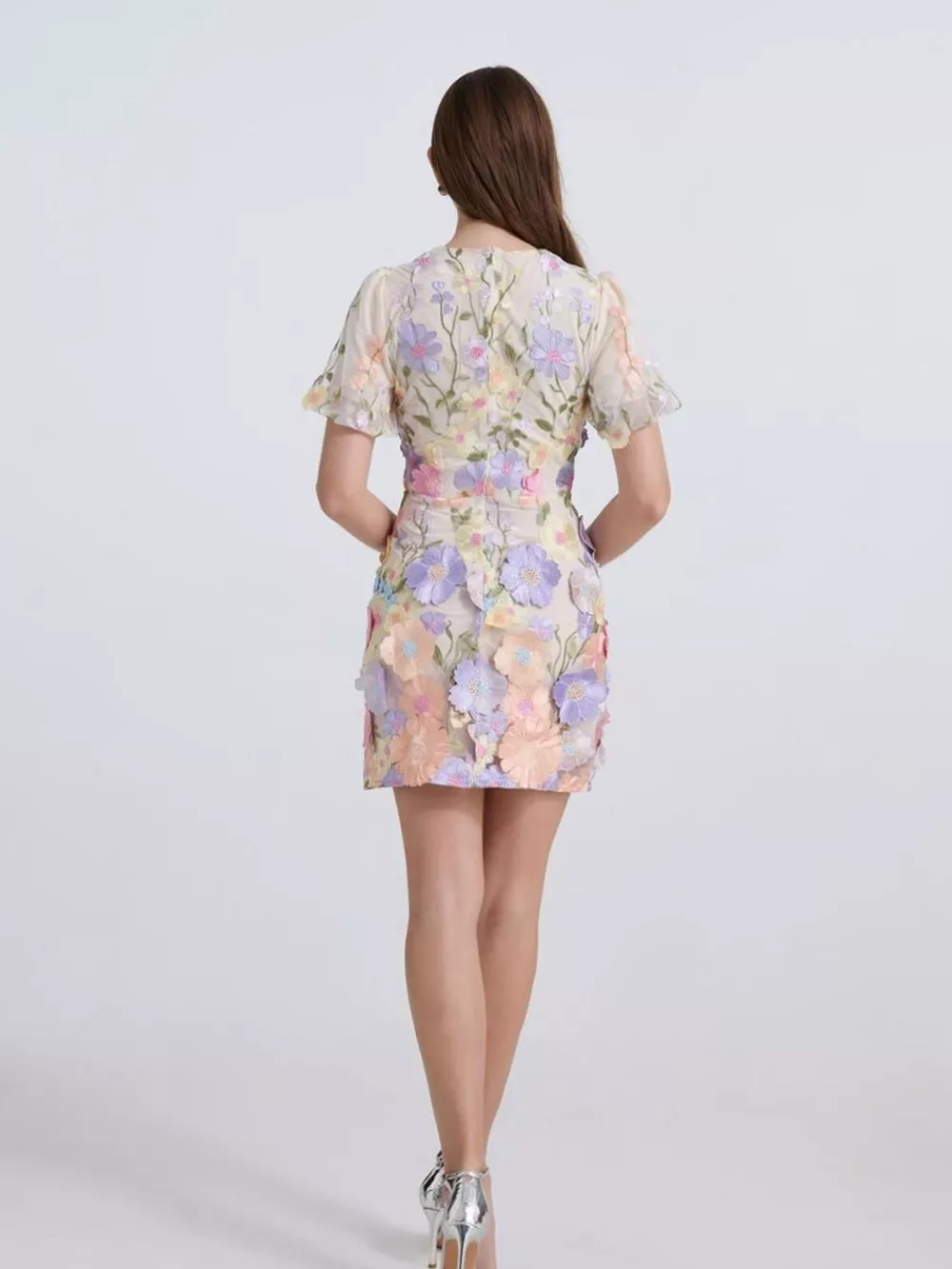 Floral Puff Sleeve Mini Dress, image 24