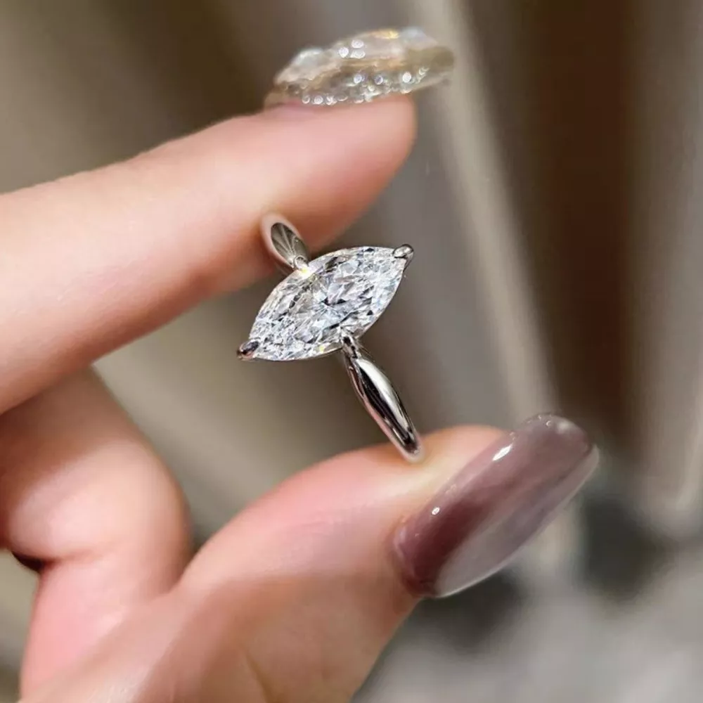 2 Carat Moissanite 925 Sterling Silver Ring, image 7