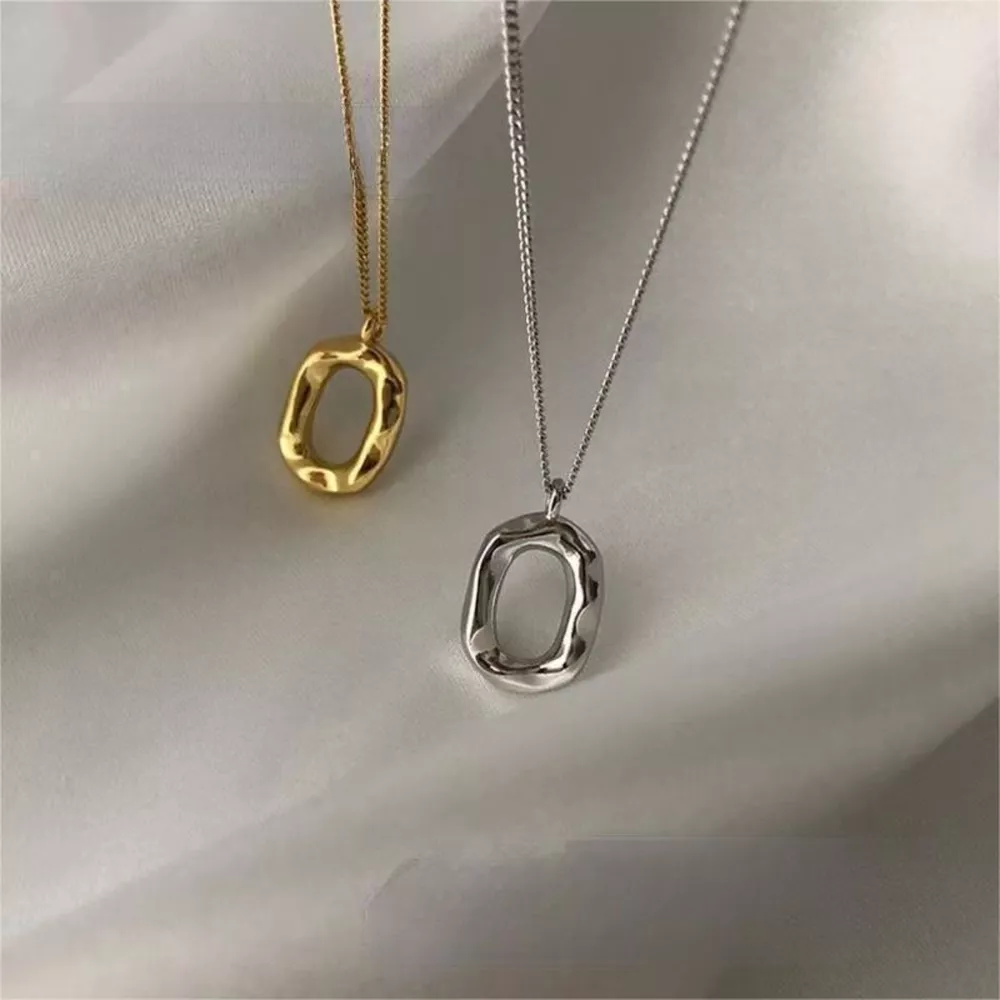 925 Sterling Silver Geometric Pendant Necklace, image 5