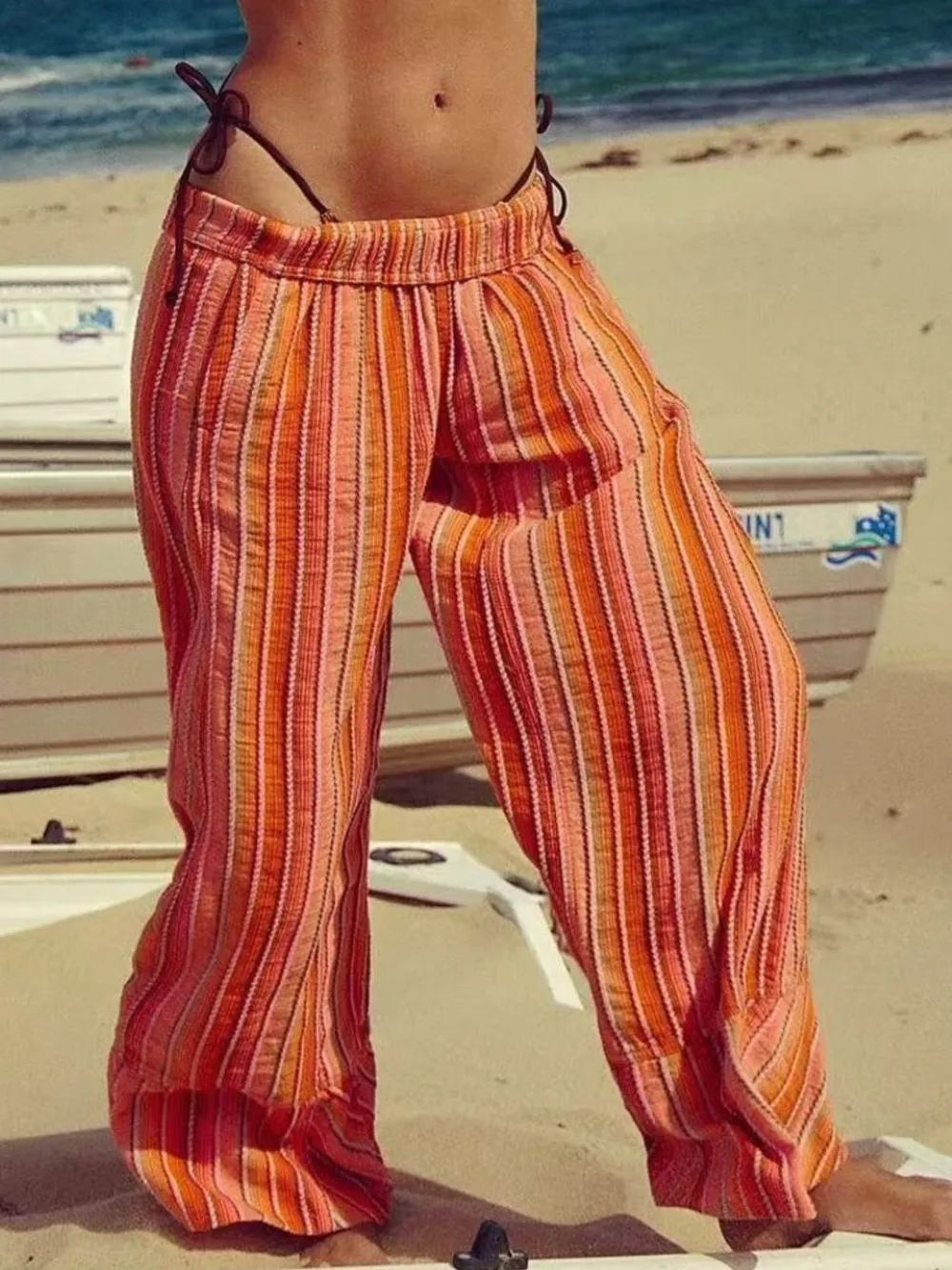 Striped Wide Leg Pants, image 6