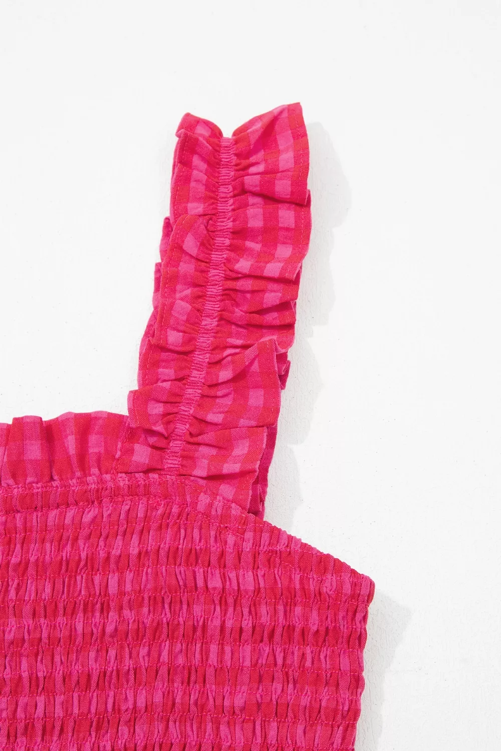 Plaid Square Neck Fit-and-flared Vacation Sundress, image 8