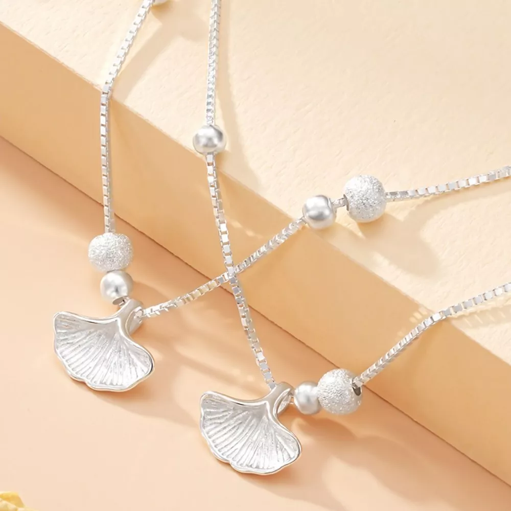 Double Layer Ginkgo Leaf Bracelet, image 3