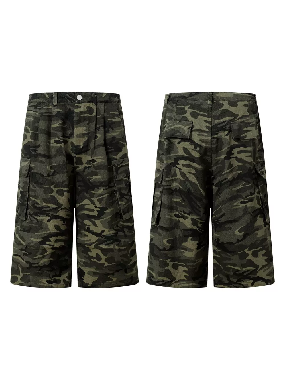 Men's Camouflage Cargo Wide-Leg Capris, image 5