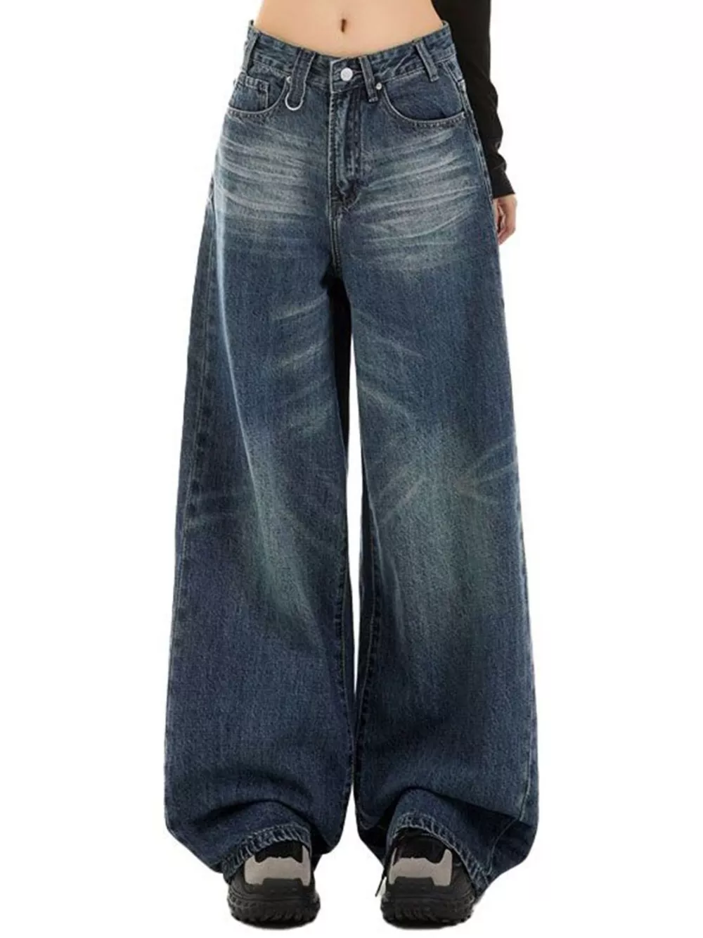 Vintage Wash Wide Leg Jeans, image 2