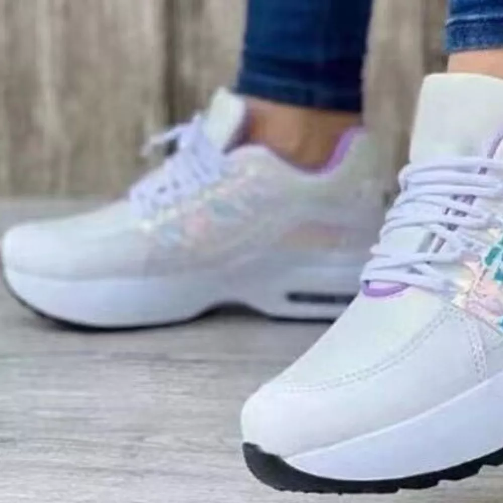 Lace Up Round Toe Sneakers, image 6