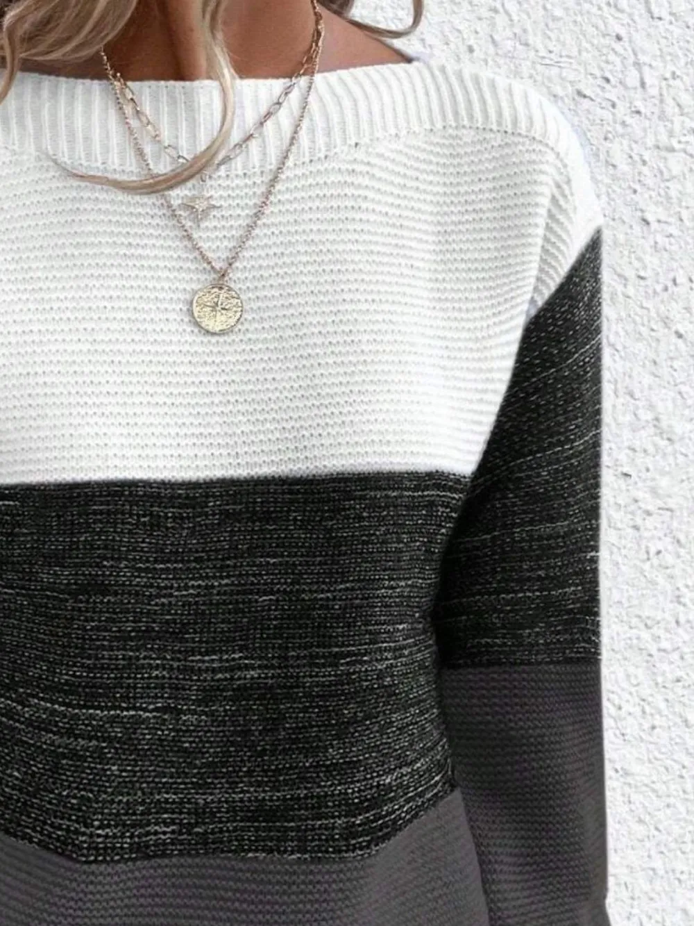 Color Block Boat Neck Sweater, image 31