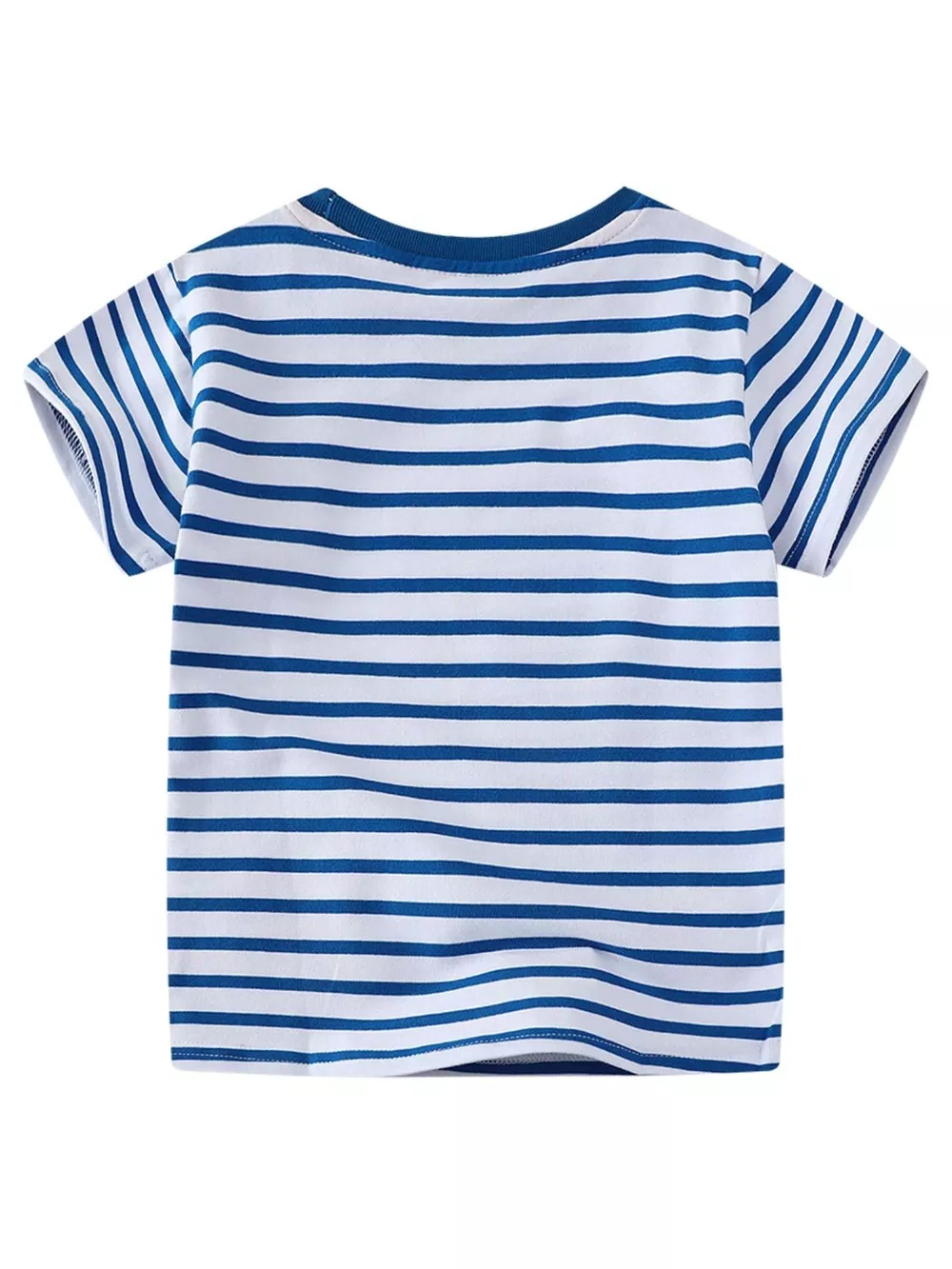 Children's Dinosaur Round Neck Striped T-Shirt, image 2