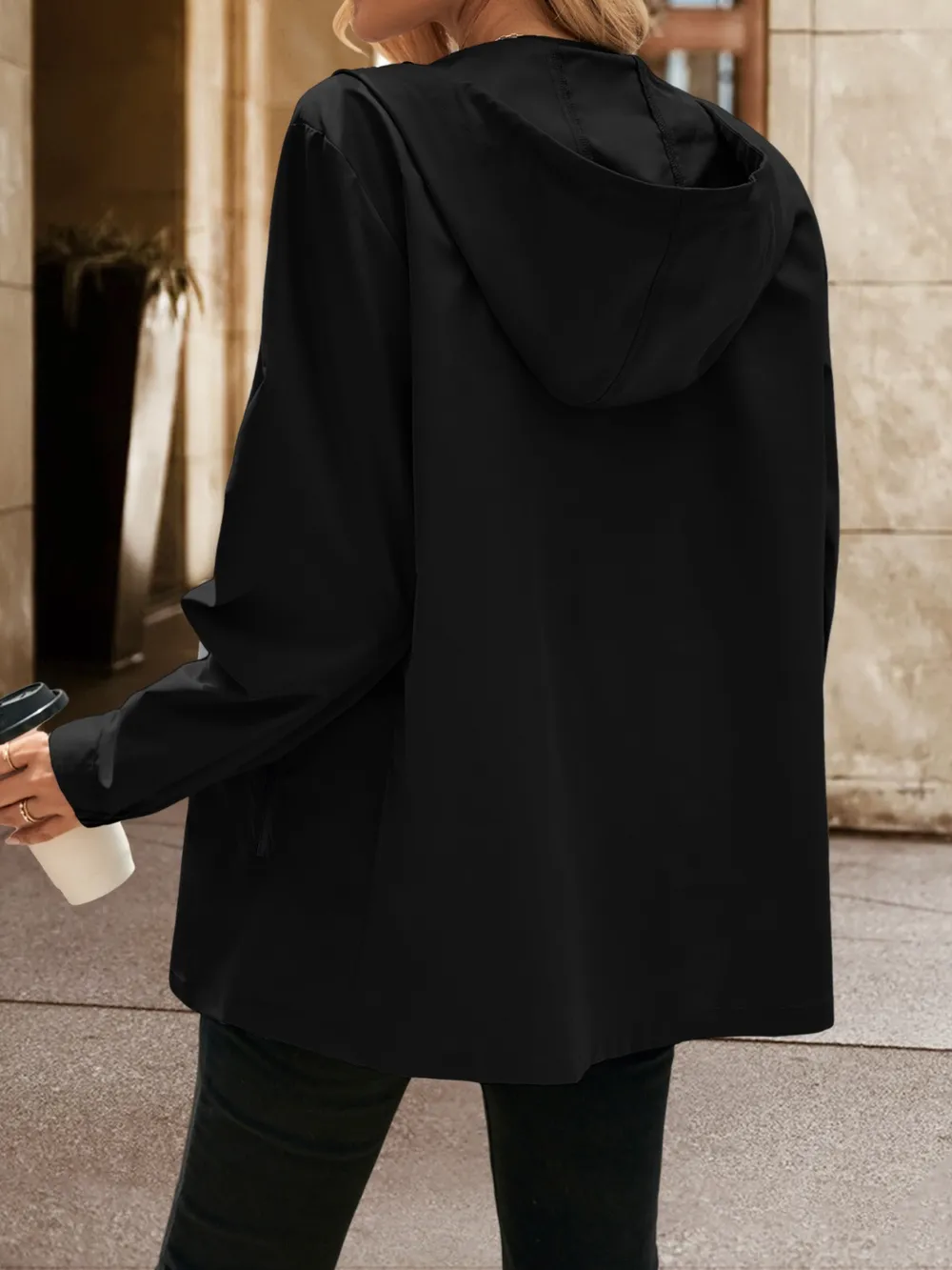 Pocketed Zip Up Hooded Jacket, image 20