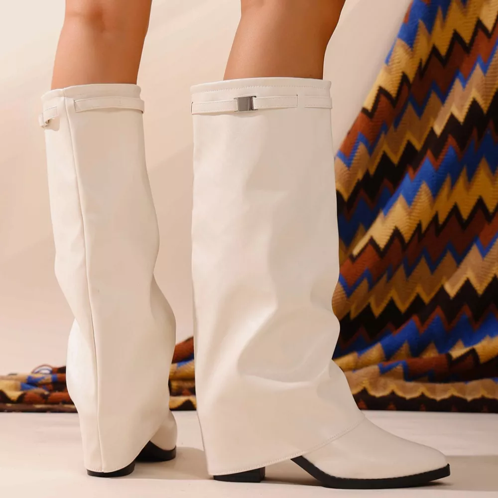 Point Toe Block Heels Boots, image 6