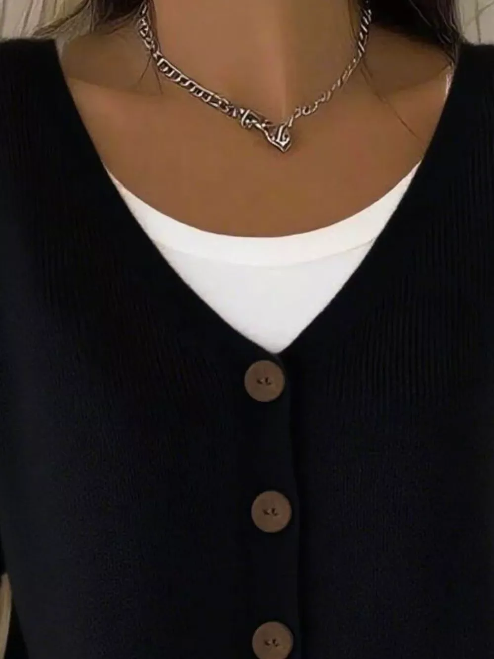 Full Size V-Neck Button-Down Knit Cardigan Plus Size, image 10