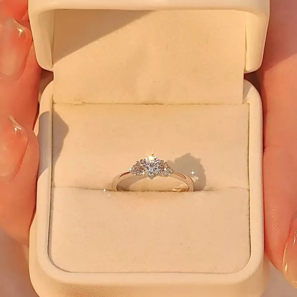 1 Carat Moissanite 925 Sterling Silver Ring, image 5