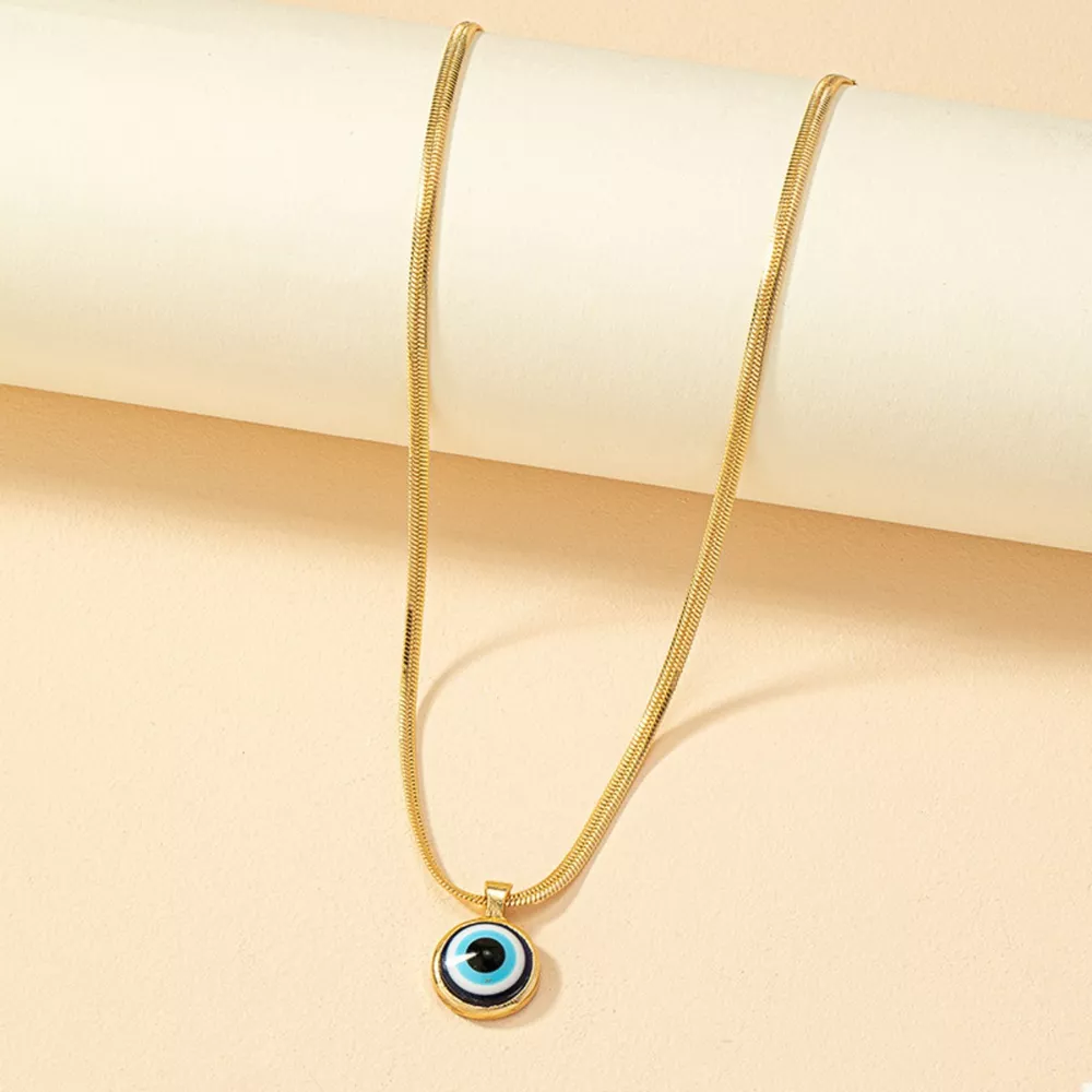18K Gold-Plated Evil Eye Pendant Necklace, image 2