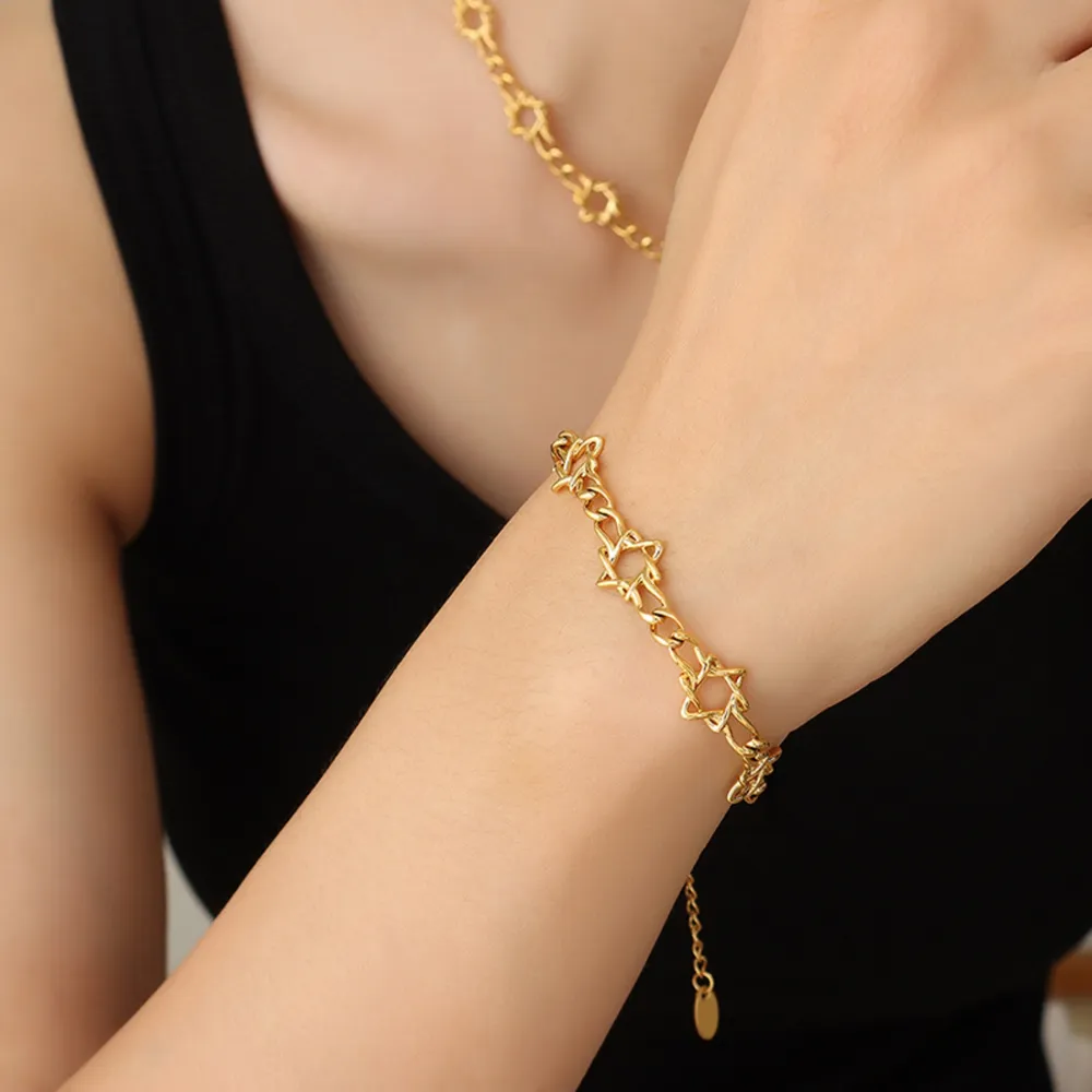 18K Gold-Plated Titanium Steel Bracelet, image 3