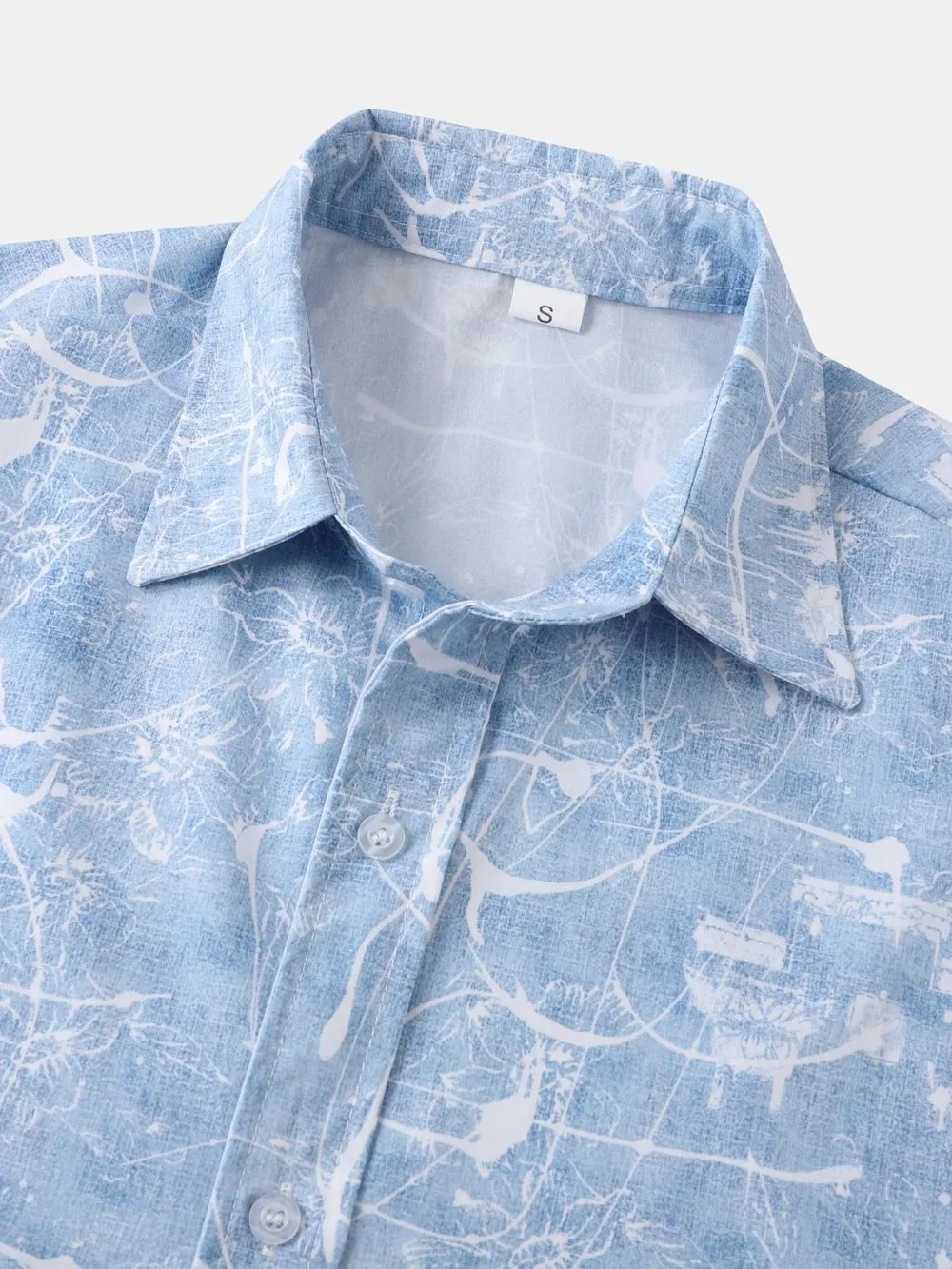 Men's Printed Short Sleeve Button Down Shirt, image 5
