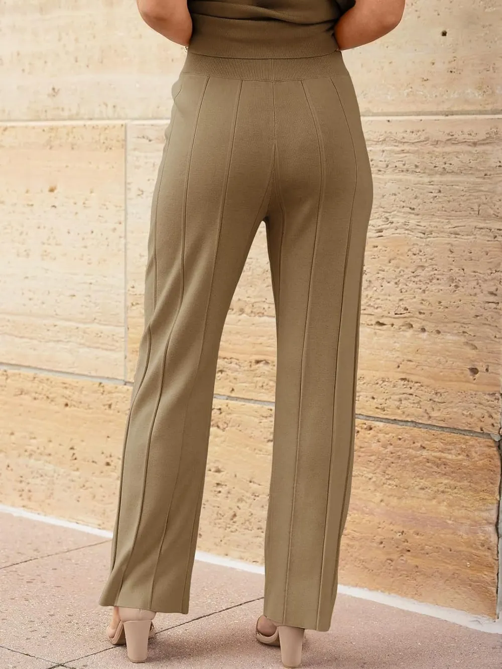 Round Neck Cap Sleeve Top and Pants Knit Set, image 14