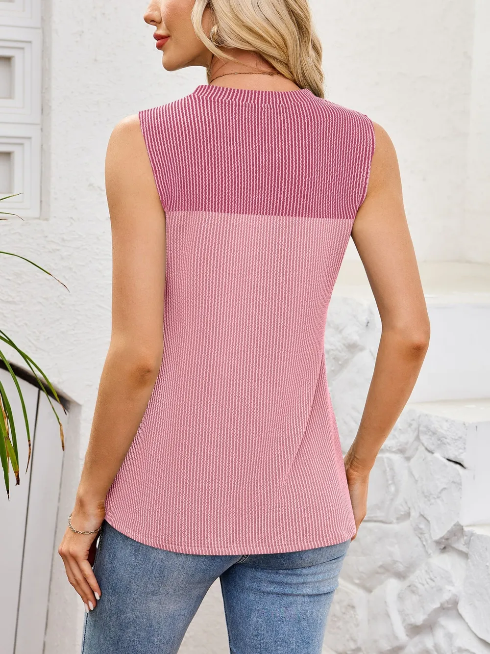 Textured Round Neck Tank, image 23