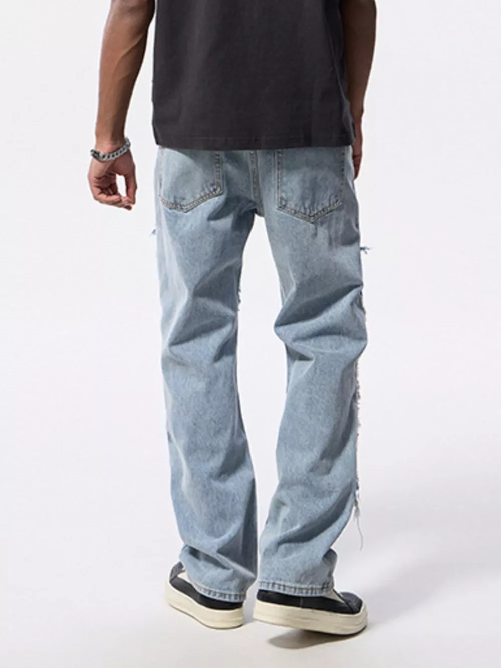 Men's Distressed Patchwork Jeans, image 7
