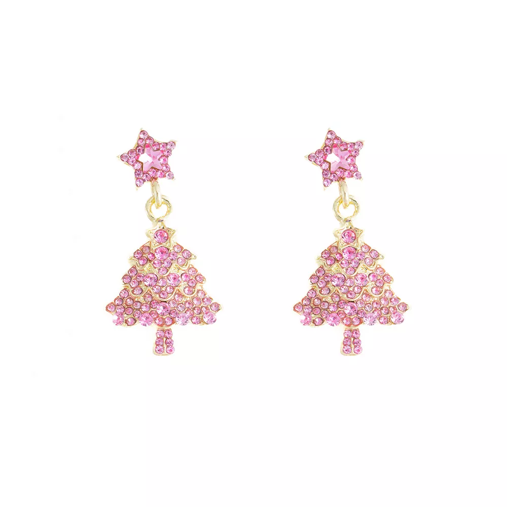 Christmas Tree Star Dangle Earrings, image 5