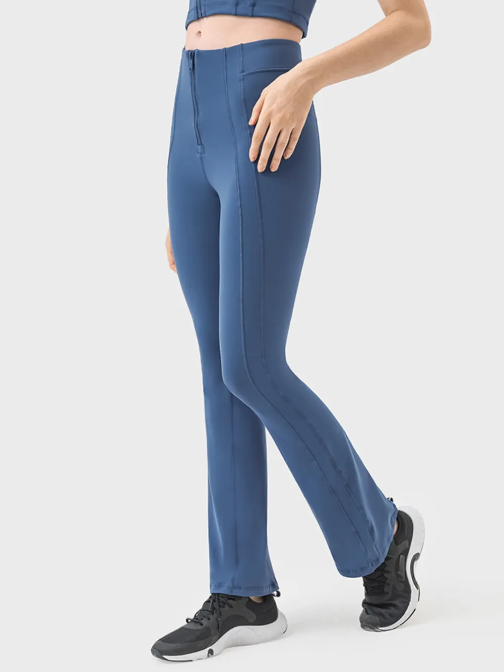 Zipper Detail High Waist Active Pants, image 6