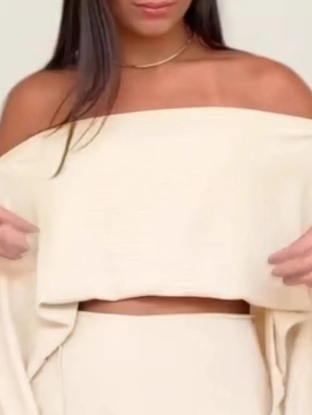 Side Slit Top and Mini Skirt Set