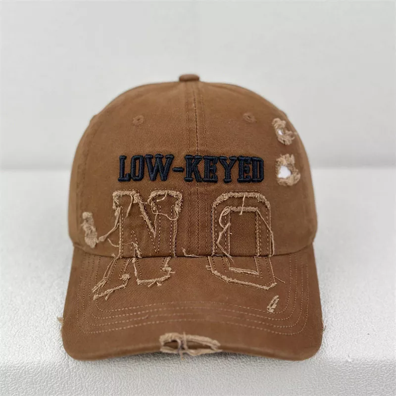 Distressed Embroidered Baseball Cap