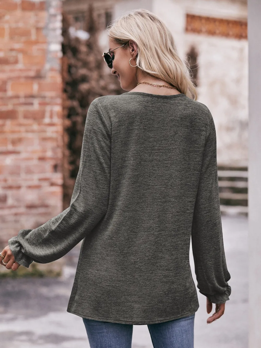 Round Neck Long Sleeve Casual T-Shirt, image 29