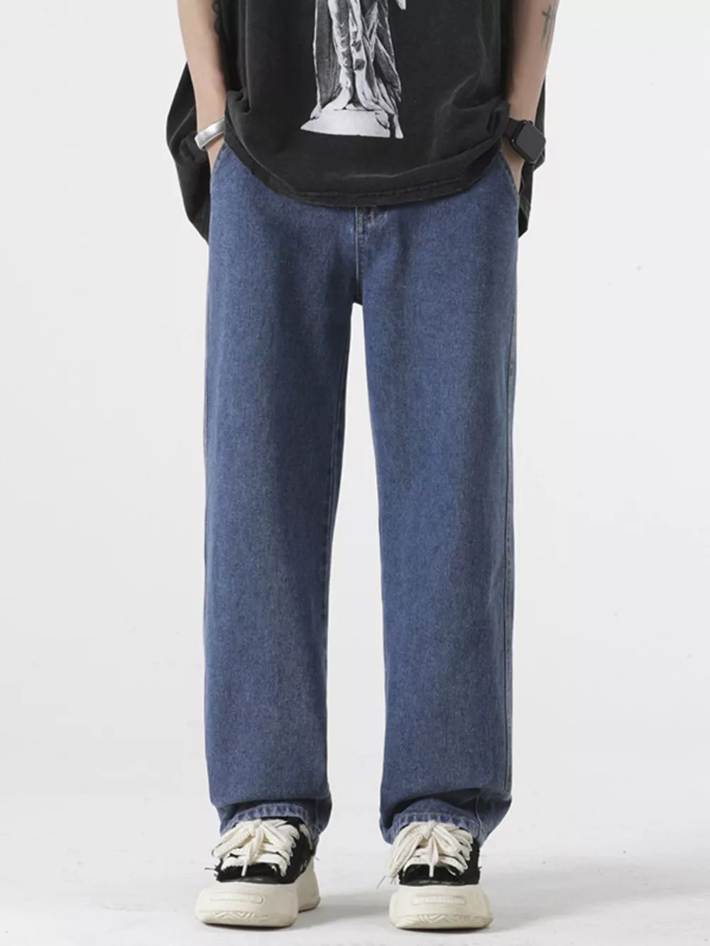 Men's Full Size Pocketed Relaxed Fit Jeans Plus Size, image 5