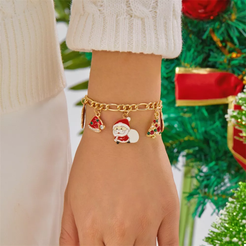 Christmas 18K Gold-Plated Charm Bracelet, image 3