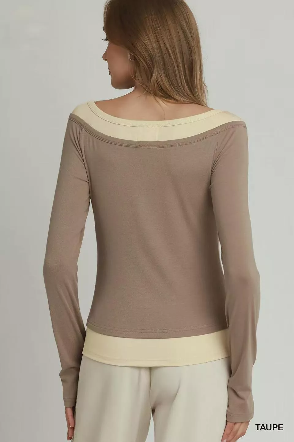 Layered Twofer Long Sleeve Top, image 3