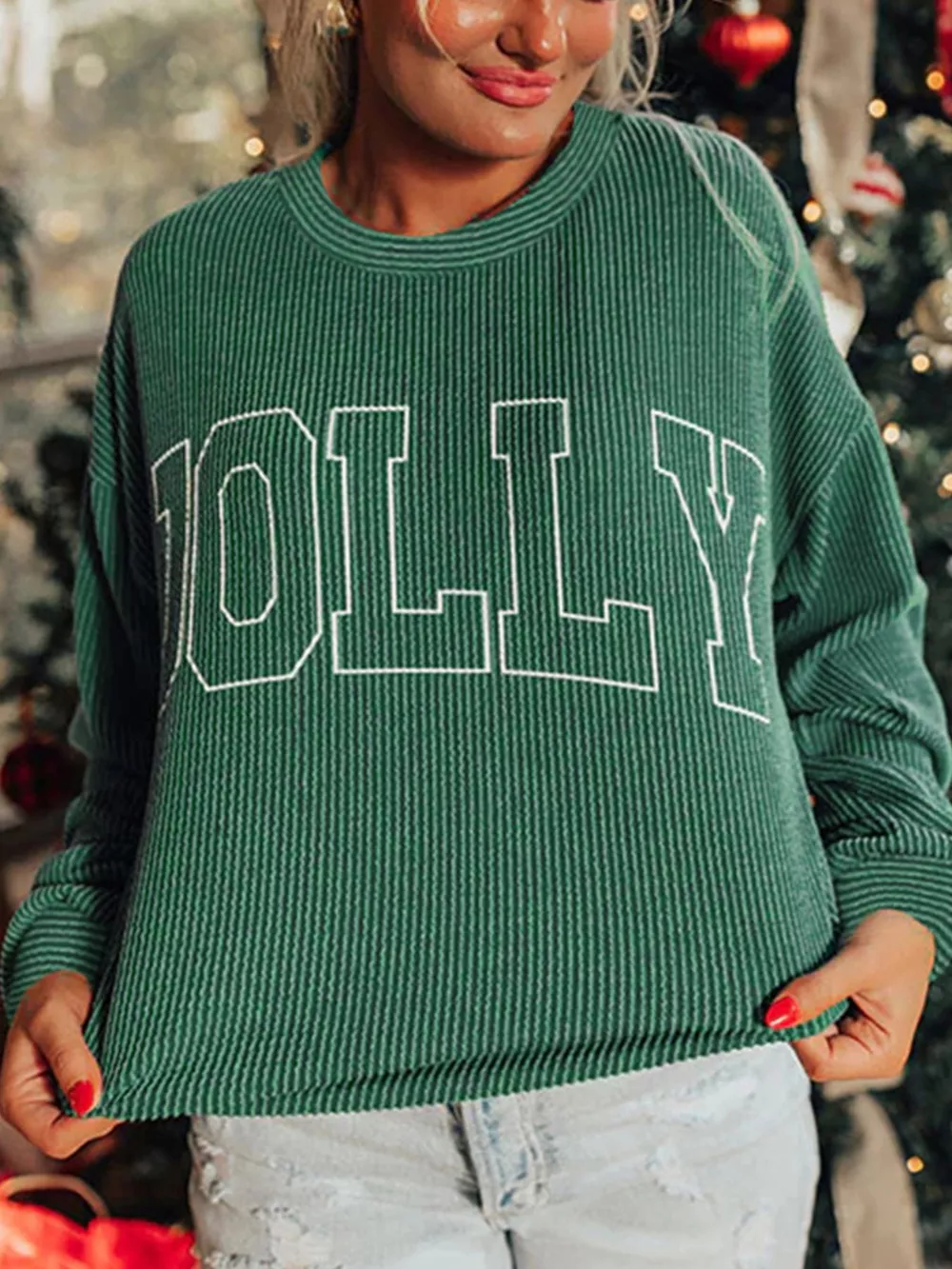 Letter Round Neck Sweatshirt, image 3