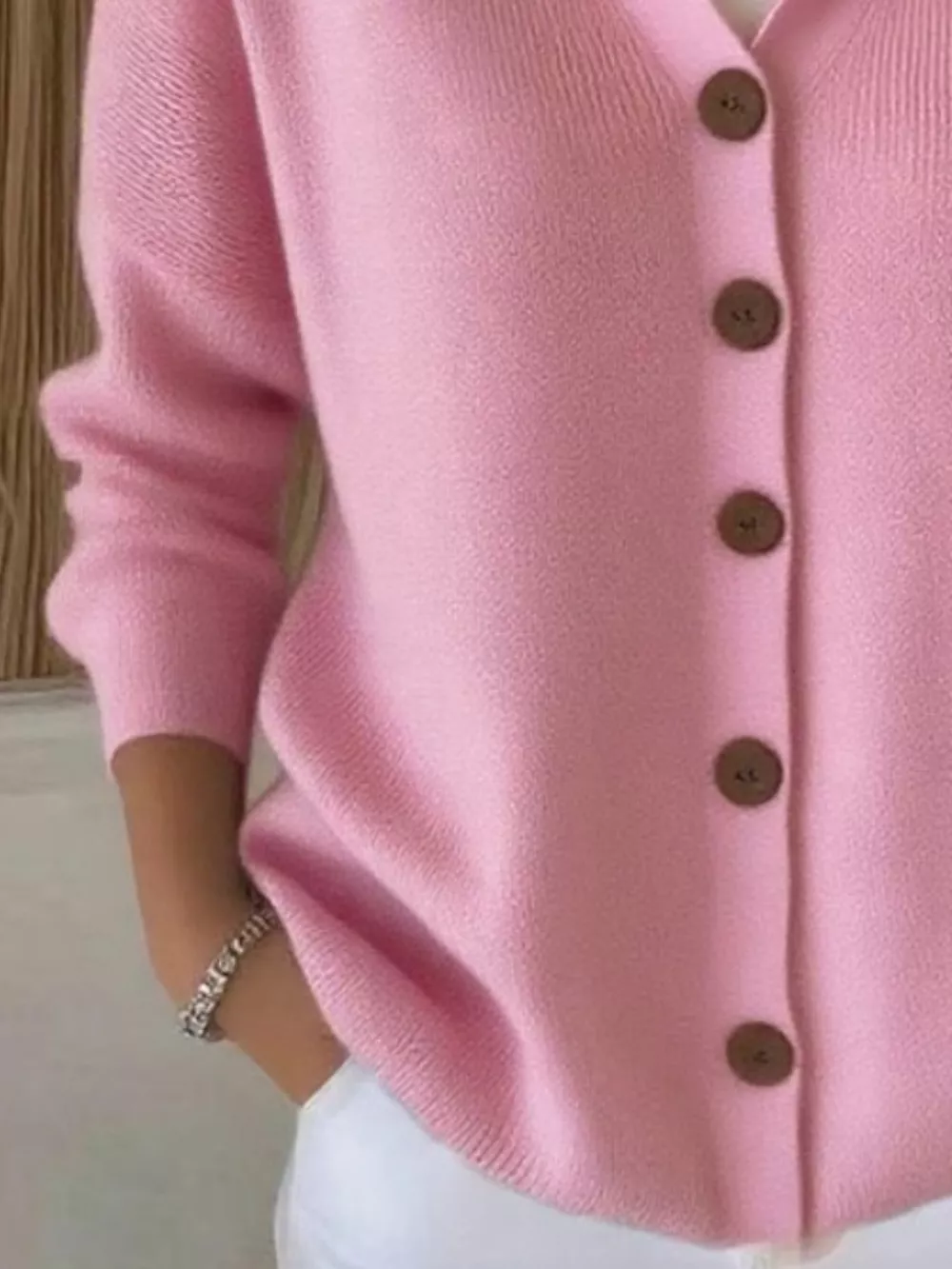 Full Size Hooded Button-Down Knit Cardigan Plus Size, image 7