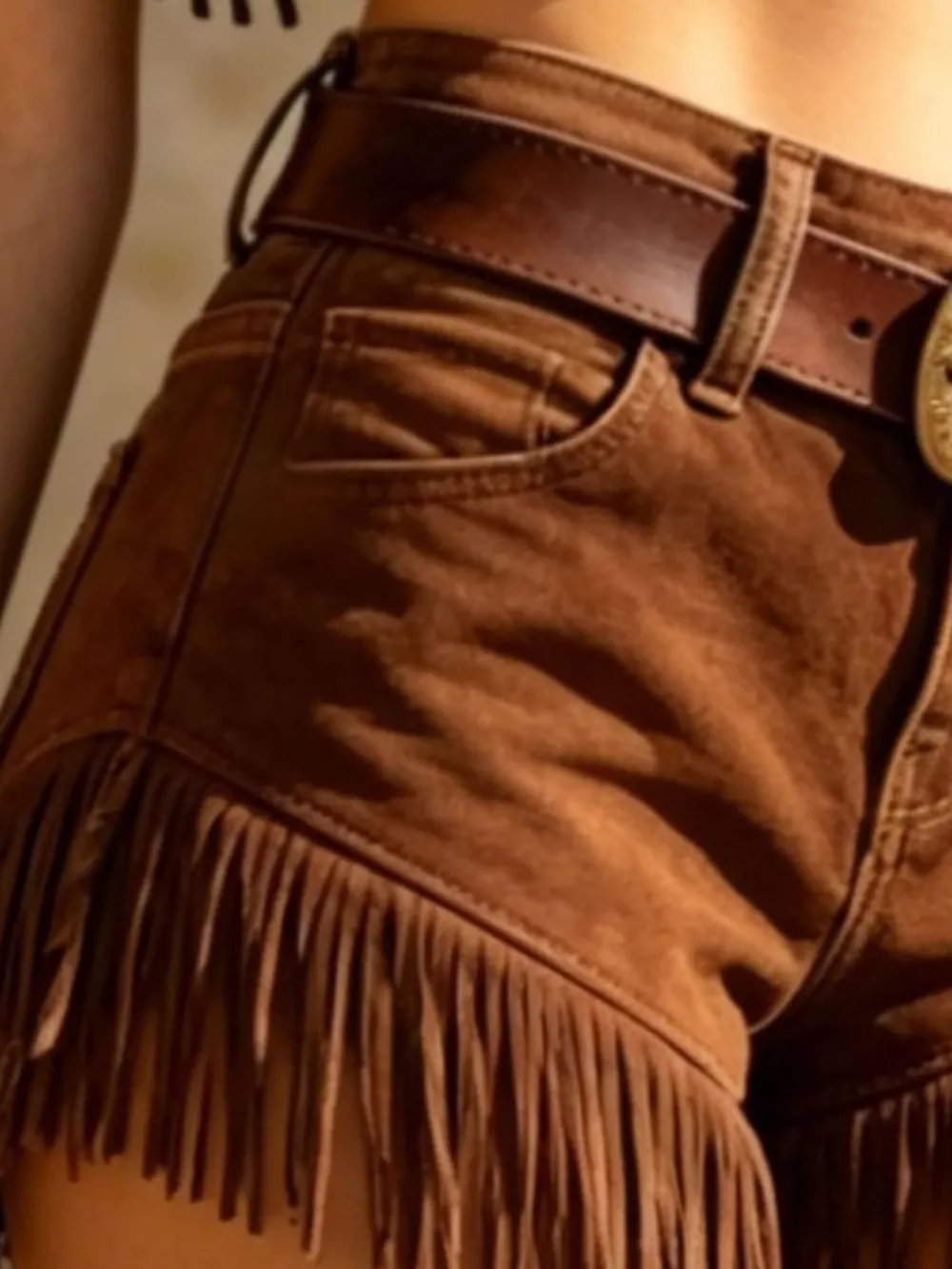 Fringed Crop Top and Shorts Set, image 3