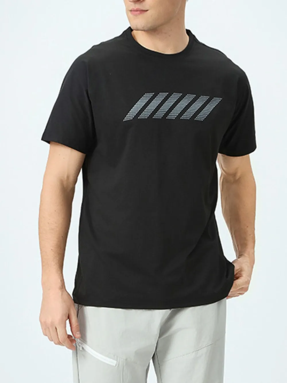 Men's Plus Size Round Neck Short Sleeve Active T-Shirt