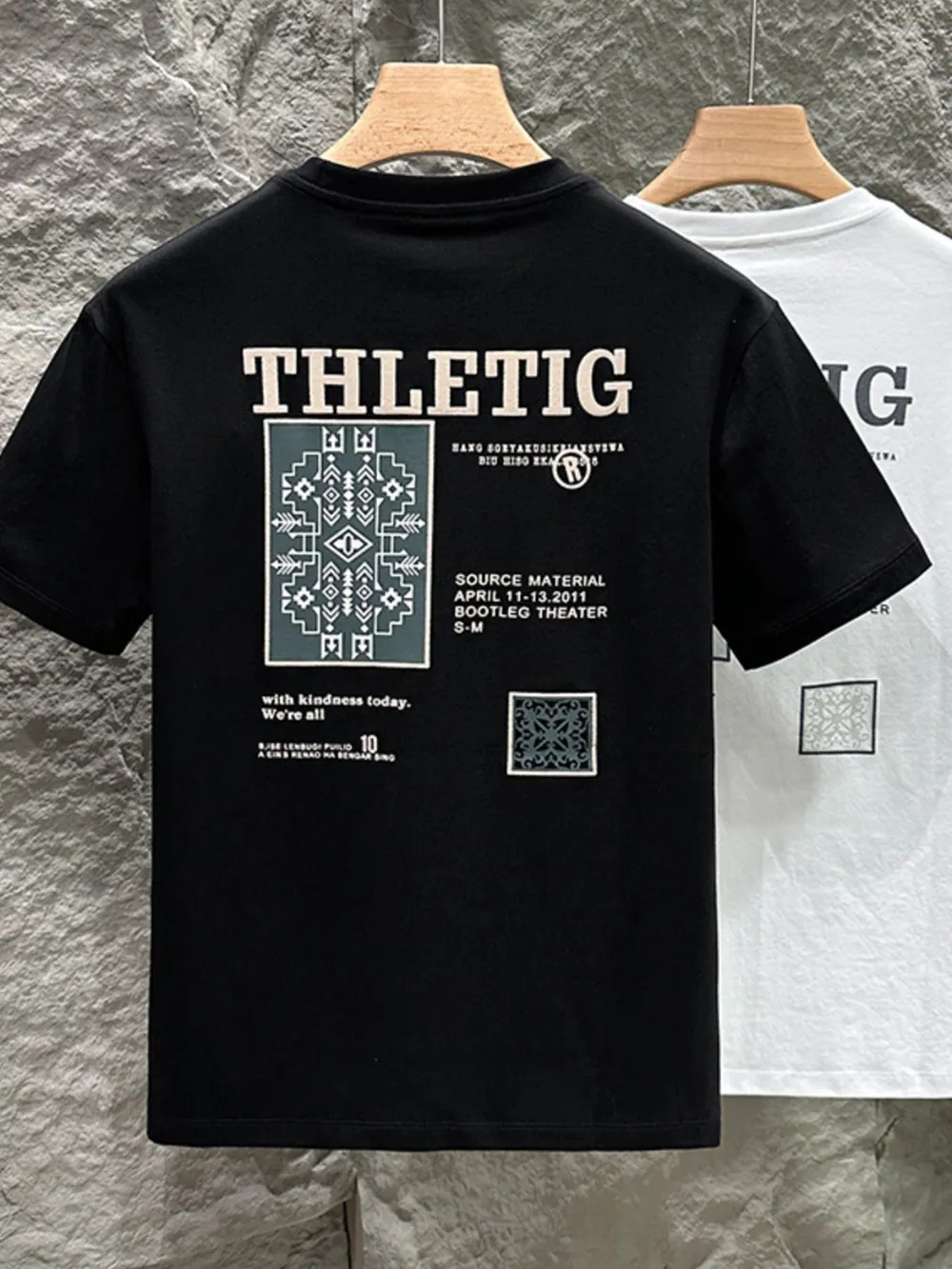 Men's Plus Size Letter Graphic Short Sleeve T-Shirt