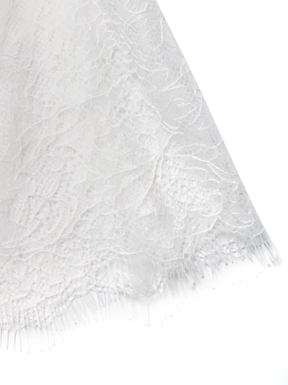 Lace Hem Detail Midi Skirt, image 5